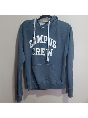 Varsity Campus Crew Gray Hoodie Size Large